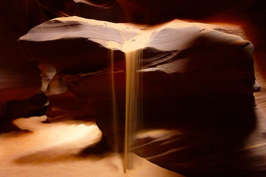 Flowing sand at Antelope Canyon