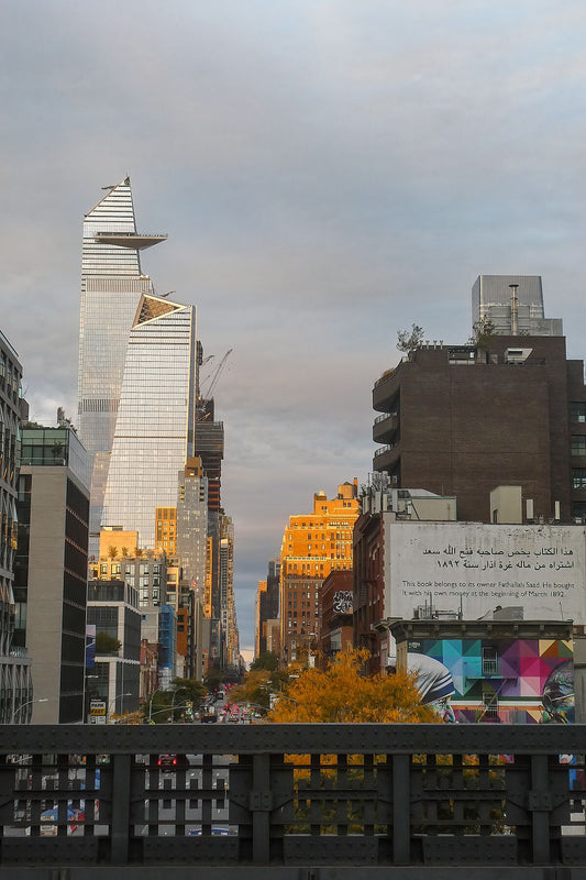 Vue depuis la High Line au coucher du soleil