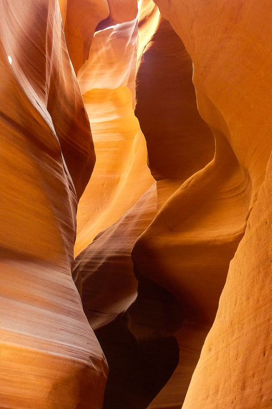 Waves of rock in sunlight