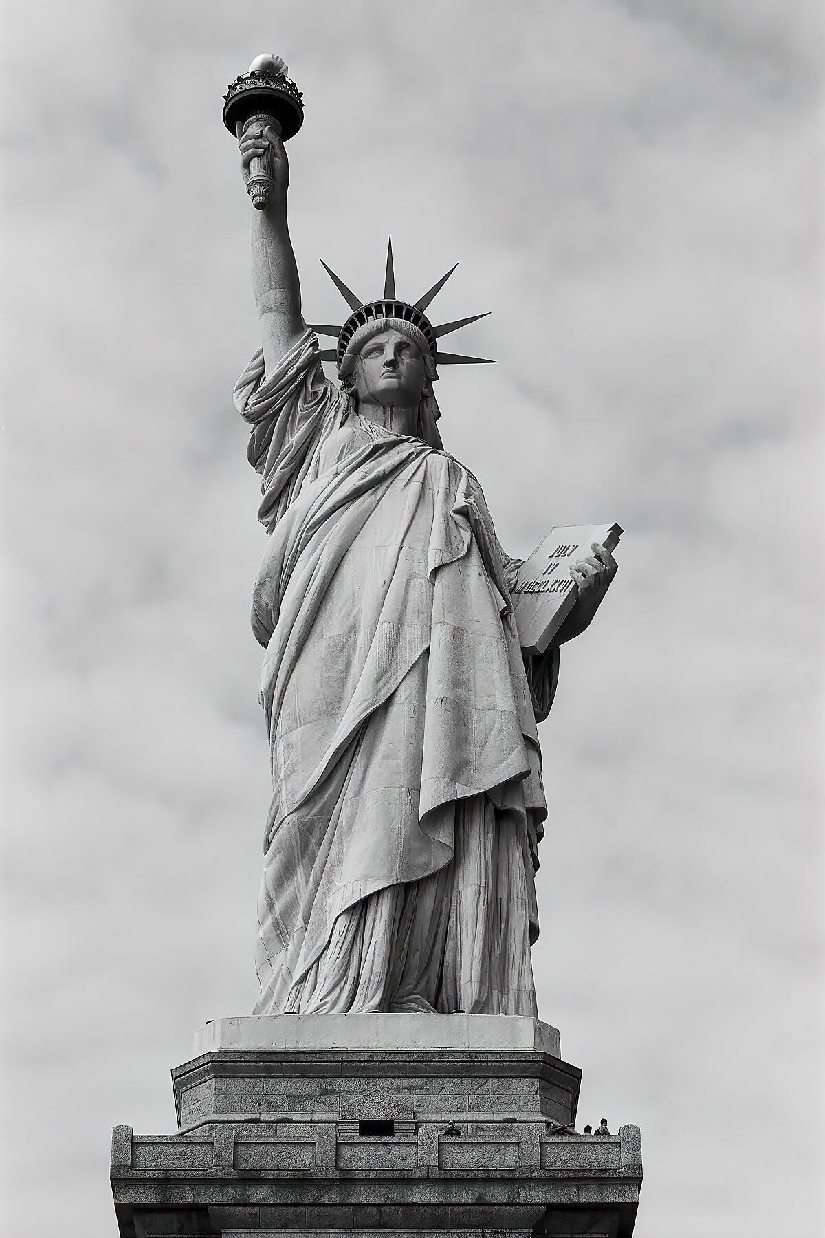 Dame Liberté en noir et blanc